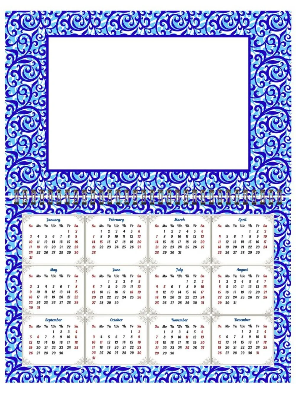 Personalized Custom 2027 Personalized Custom - 12 Months Calendar 8.5x11In. #07